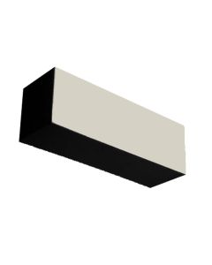 Arandela em Acrílico Leitoso e Preto 30x10cm 1X E27 - ADM - ADM389